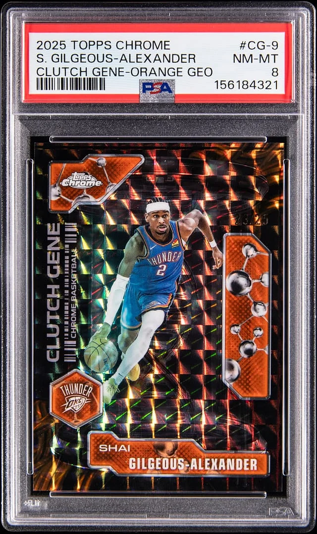 2025-26 Topps Chrome Shai Gilgeous-Alexander Clutch Gene Orange Geometric #CG-9 card image