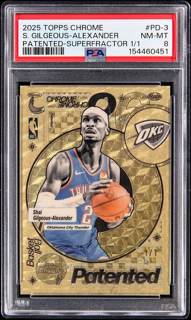 2025-26 Topps Chrome Shai Gilgeous-Alexander Patented SuperFractor #PD-3 card image