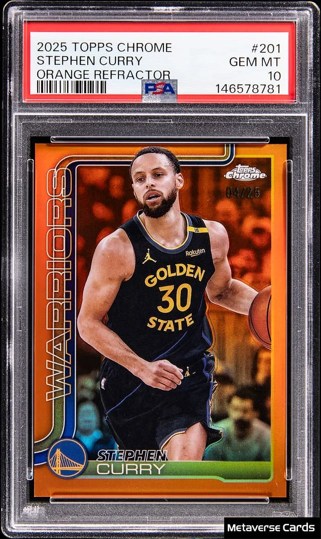 2025-26 Topps Chrome Stephen Curry Image Variation SuperFractor #201 card image