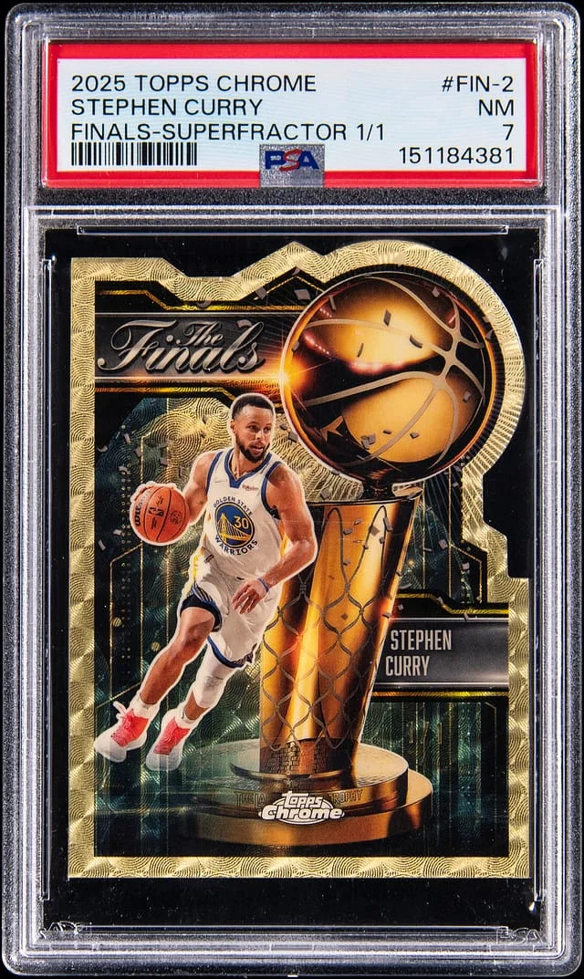 2025-26 Topps Chrome Stephen Curry Finals SuperFractor #FIN-2 card image
