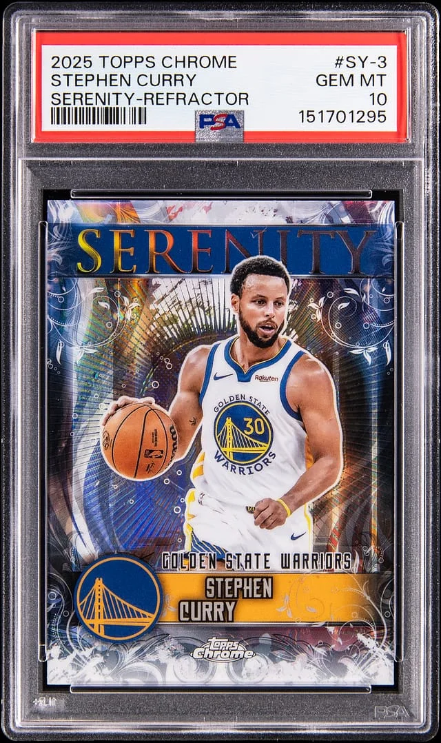 2025-26 Topps Chrome Stephen Curry Serenity Refractor #SY-3 card image