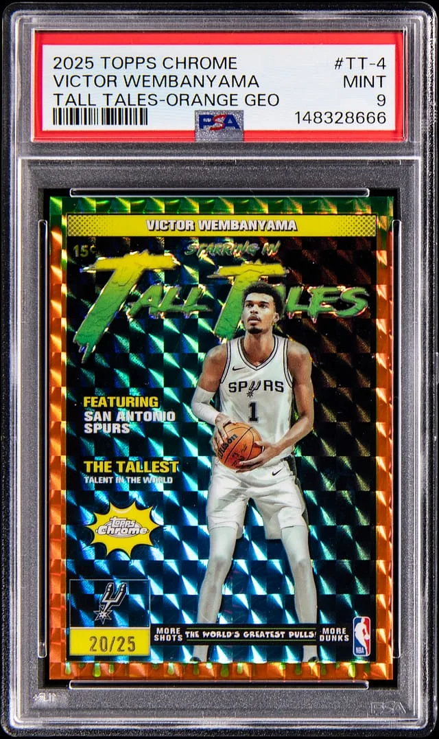 2025-26 Topps Chrome Victor Wembanyama Tall Tales Orange Geometric #TT-4 card image