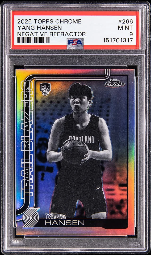 2025-26 Topps Chrome Yang Hansen Negative Refractor #266 card image