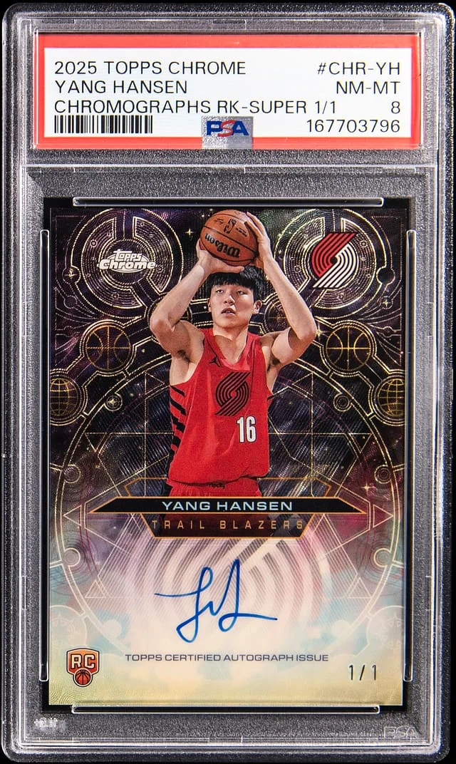 2025-26 Topps Chrome Yang Hansen Chromographs Rookies SuperFractor #CHR-YH card image