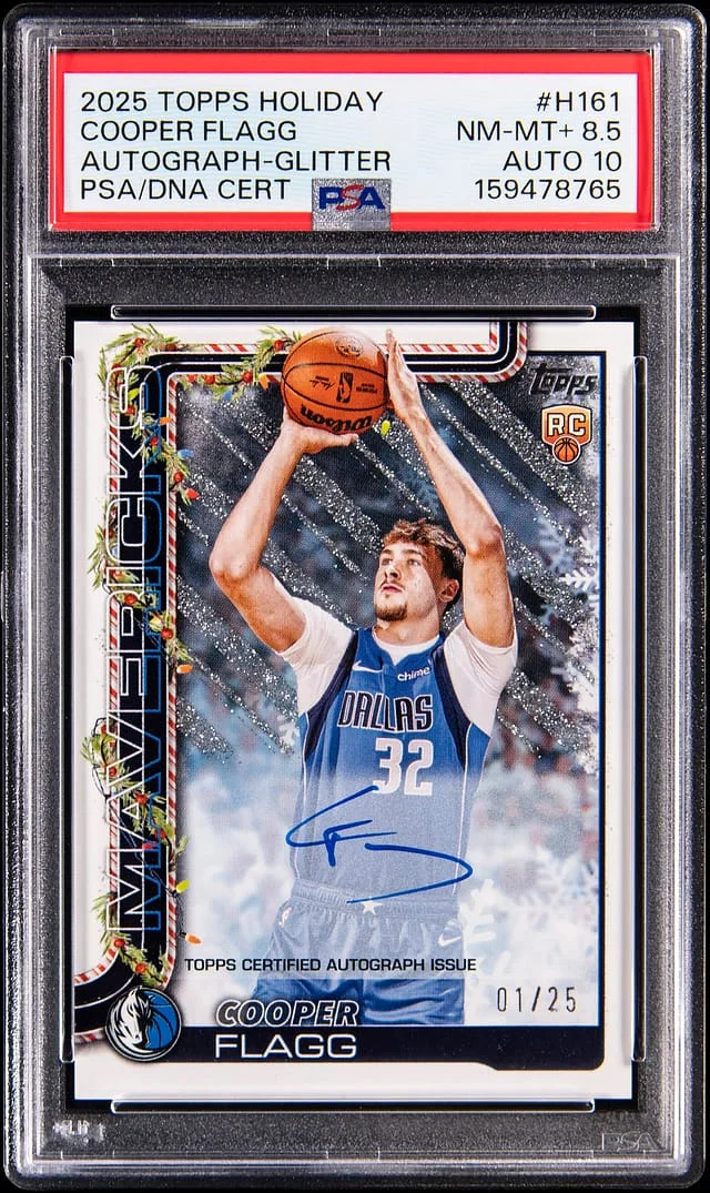 2025-26 Topps Cooper Flag Holiday Autograph Glitter #H161 card image