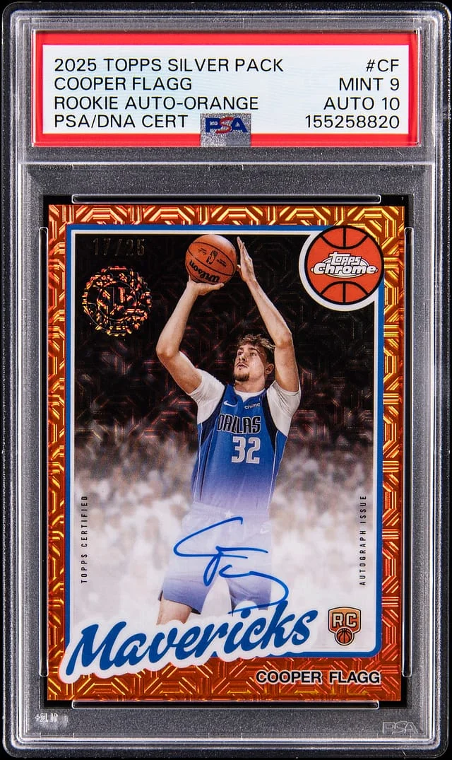 2025-26 Topps Cooper Flagg Silver Pack '80-81 Chrome Basketball Autographs Orange Refractor #80CR2-CF card image