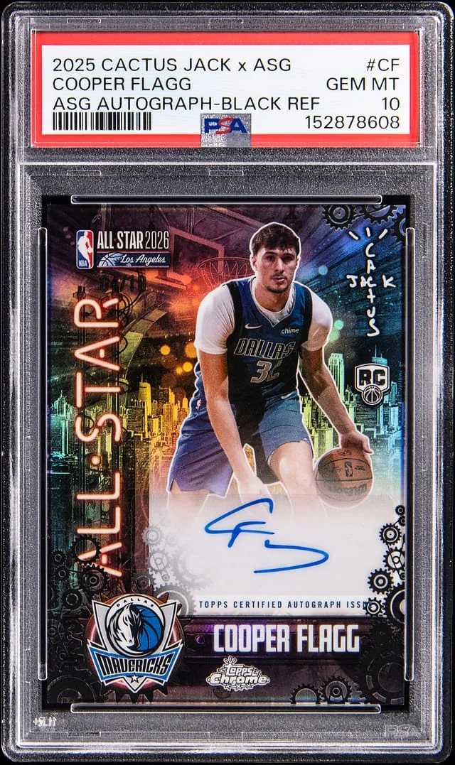 2025-26 Topps Cooper Flagg Cactus Jack x NBA ASG Autograph Black Refractor #ASGV-CF card image