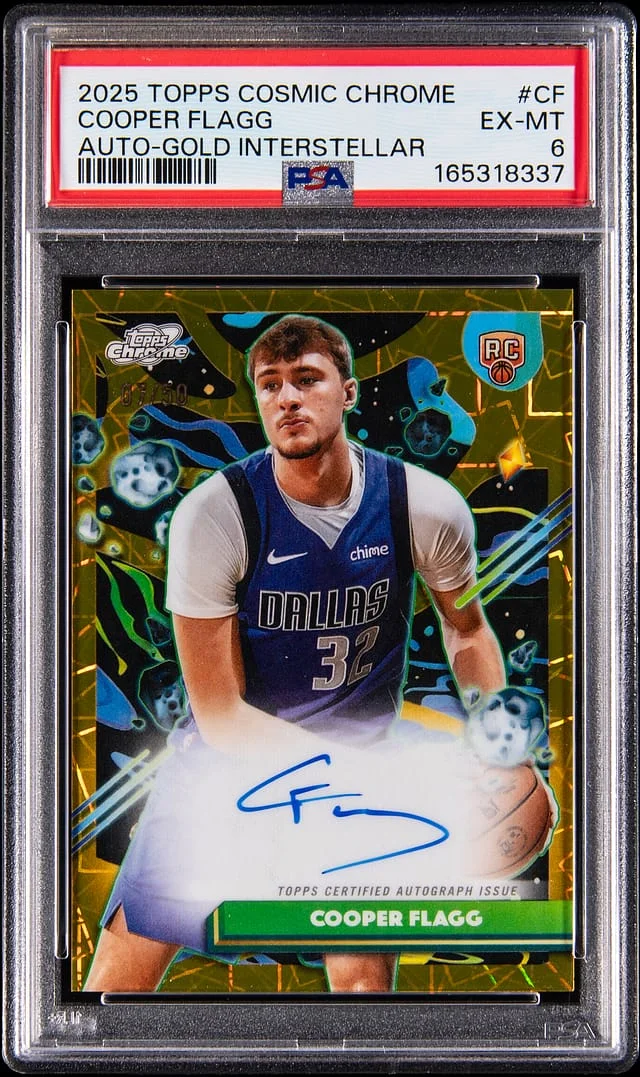 2025-26 Topps Cooper Flagg Cosmic Chrome Autographs Red Flare #CCA-CF card image