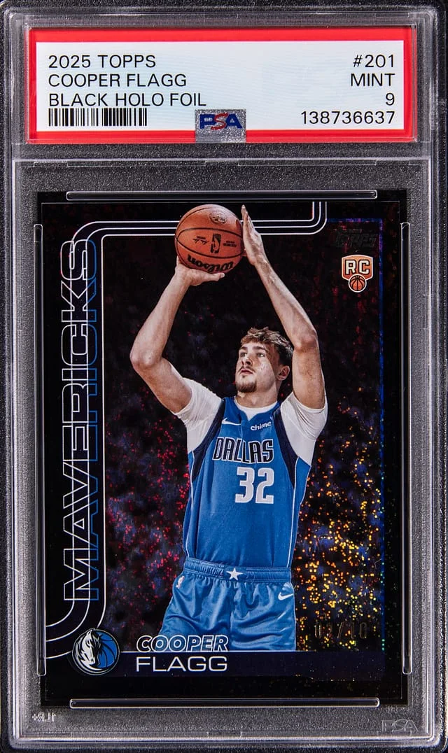 2025-26 Topps Cooper Flagg - College Jersey Number Black Holo Foil #201 card image