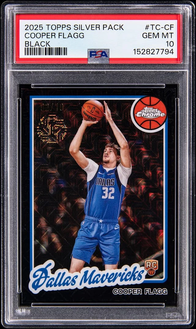 2025-26 Topps Cooper Flagg - College Jersey Number Silver Pack '80-'81 Black #TC-CF card image
