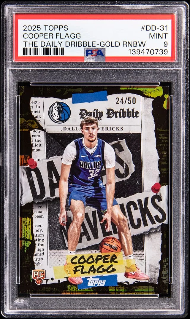 2025-26 Topps Cooper Flagg The Daily Dribble Gold Rainbow #DD-31 card image