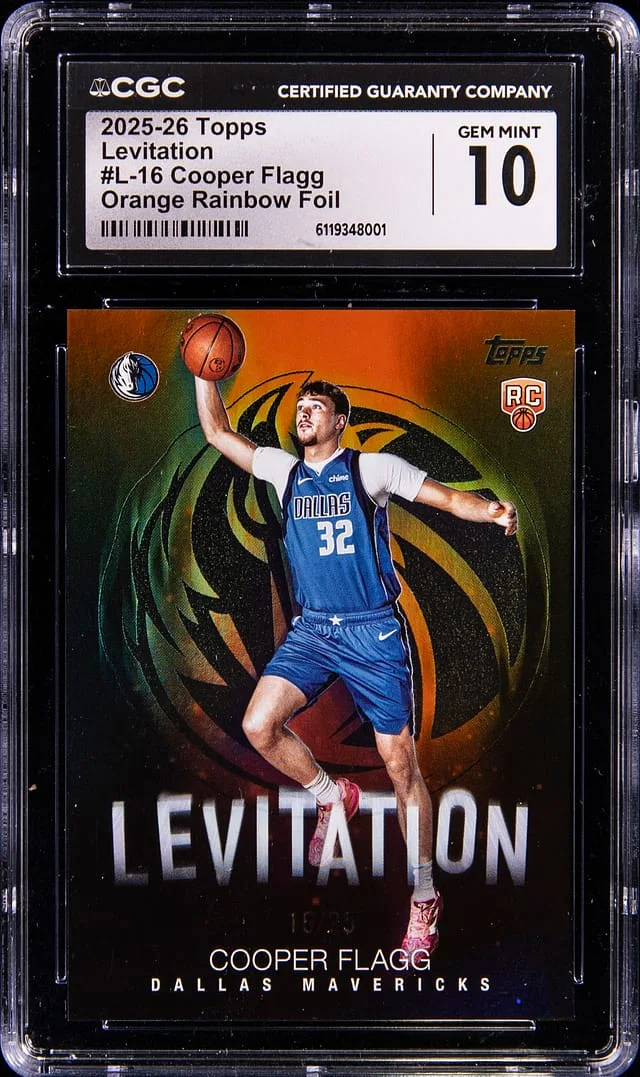 2025-26 Topps Cooper Flagg Levitation Orange Rainbow Foil #L-16 card image