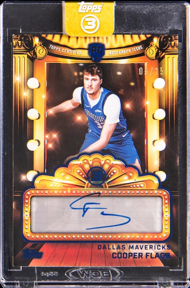 2025-26 Topps Cooper Flagg 3 Next Feature Signatures Blue #NF-CF card image