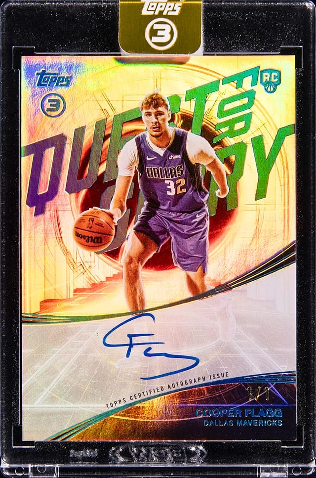 2025-26 Topps Cooper Flagg 3 Quest For Glory Autograph Platinum #QG-CF card image