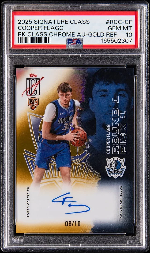 2025-26 Topps Cooper Flagg Signature Class Class Chrome Autograph Gold Refractor #RCF-CF card image