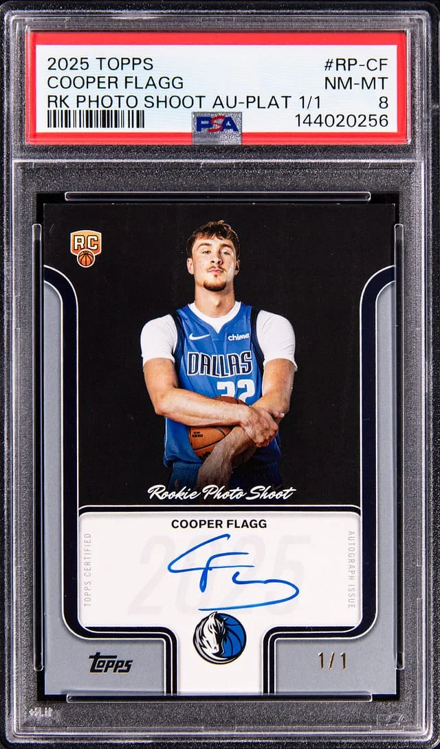 2025-26 Topps Cooper Flagg Photo Shoot Autographs Platinum #RP-CF card image