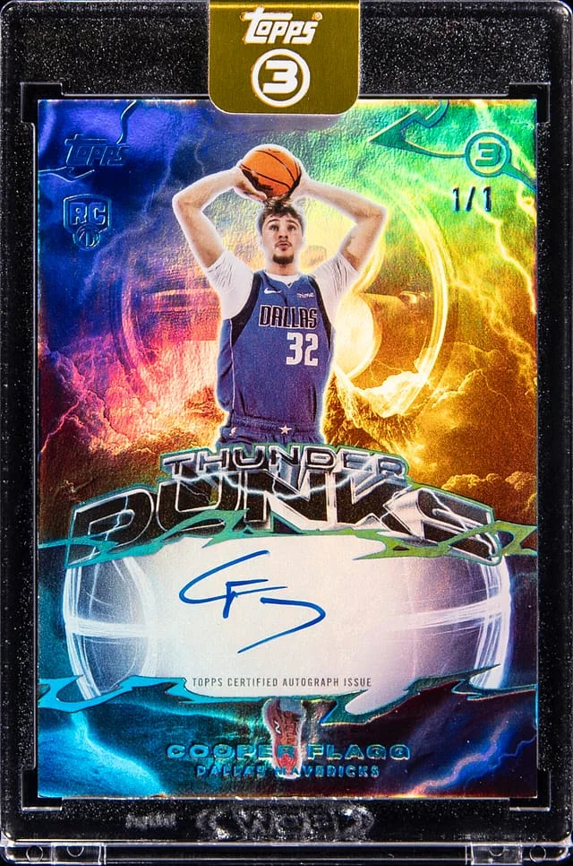 2025-26 Topps Cooper Flagg 3 Thunder Dunks Platinum #TD-CF card image
