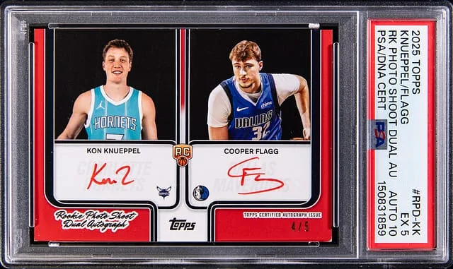 2025-26 Topps Cooper Flagg/Kon Knueppel Photo Shoot Dual Autograph #RPD-KK card image