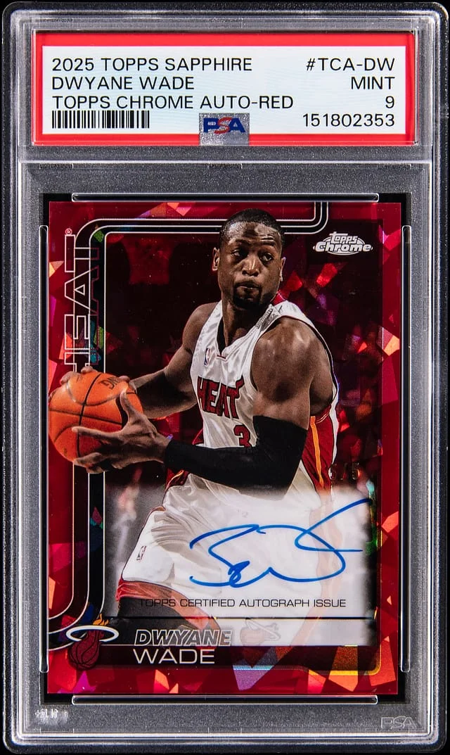 2025-26 Topps Dwyane Wade Sapphire Topps Chrome Autograph-Red #TCA-DW card image