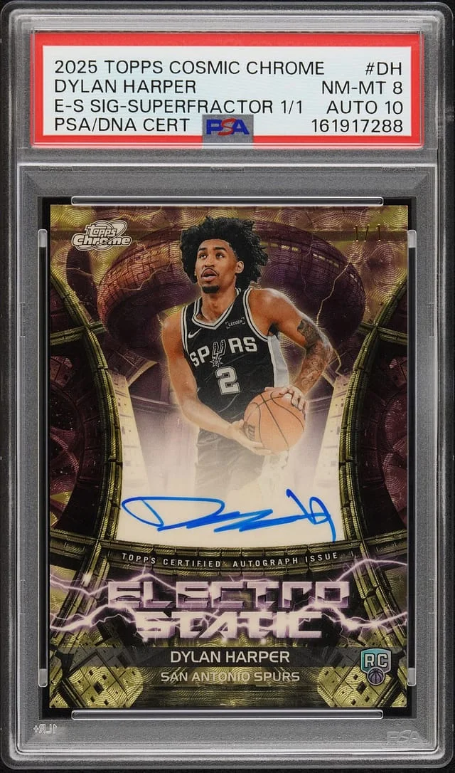 2025-26 Topps Dylan Harper Cosmic Chrome Electro-Static Autographs SuperFractor #ESS-DH card image