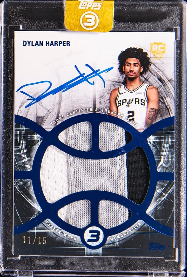 2025-26 Topps Dylan Harper 3 Relic Autographs Prime Platinum #RAP-DH card image