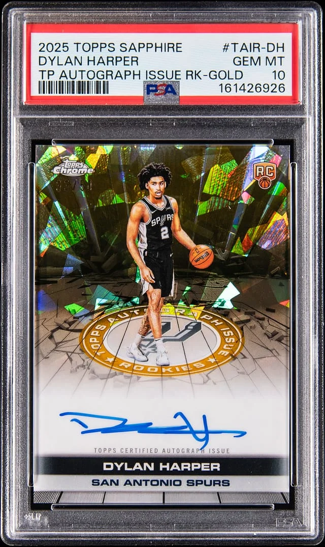 2025-26 Topps Dylan Harper Sapphire Topps Autograph Issue Gold #TAIR-DH card image