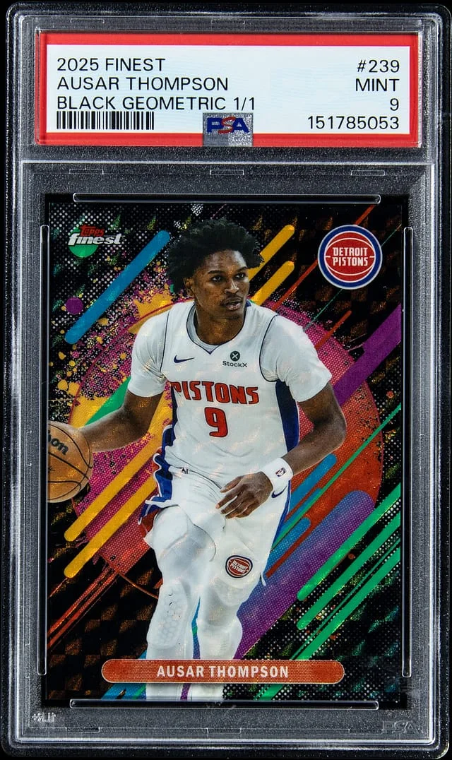 2025-26 Topps Finest Ausar Thompson Black Geometric Refractor #239 card image