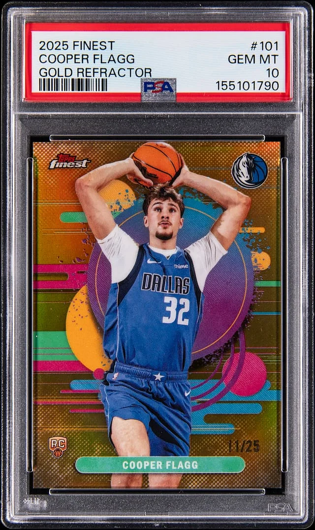 2025-26 Topps Finest Cooper Flagg Gold Refractor #101 card image