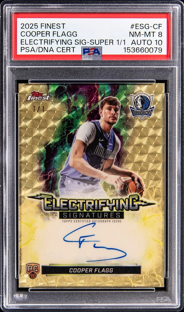 2025-26 Topps Finest Cooper Flagg Electrifying Signatures SuperFractor #ESG-CF card image