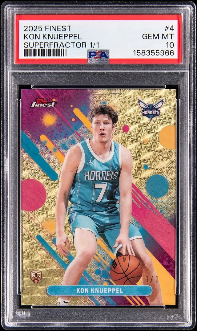2025-26 Topps Finest Kon Knueppel SuperFractor #4 card image