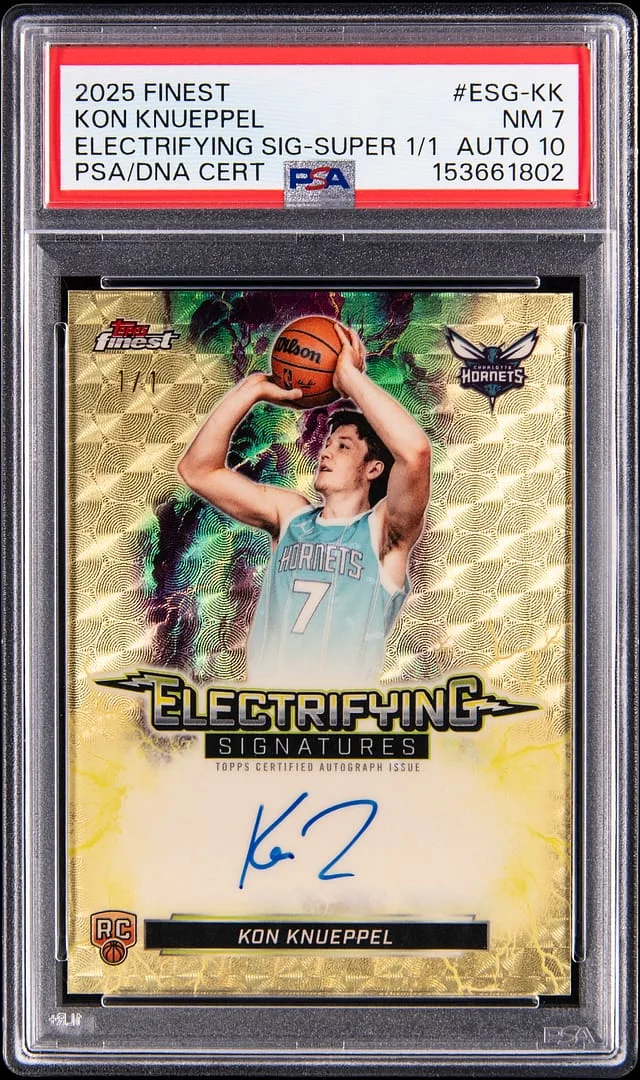 2025-26 Topps Finest Kon Knueppel Electrifying Signatures SuperFractor #ESG-KK card image