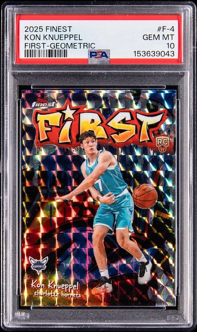 2025-26 Topps Finest Kon Knueppel First Geometric Refractor #F-4 card image