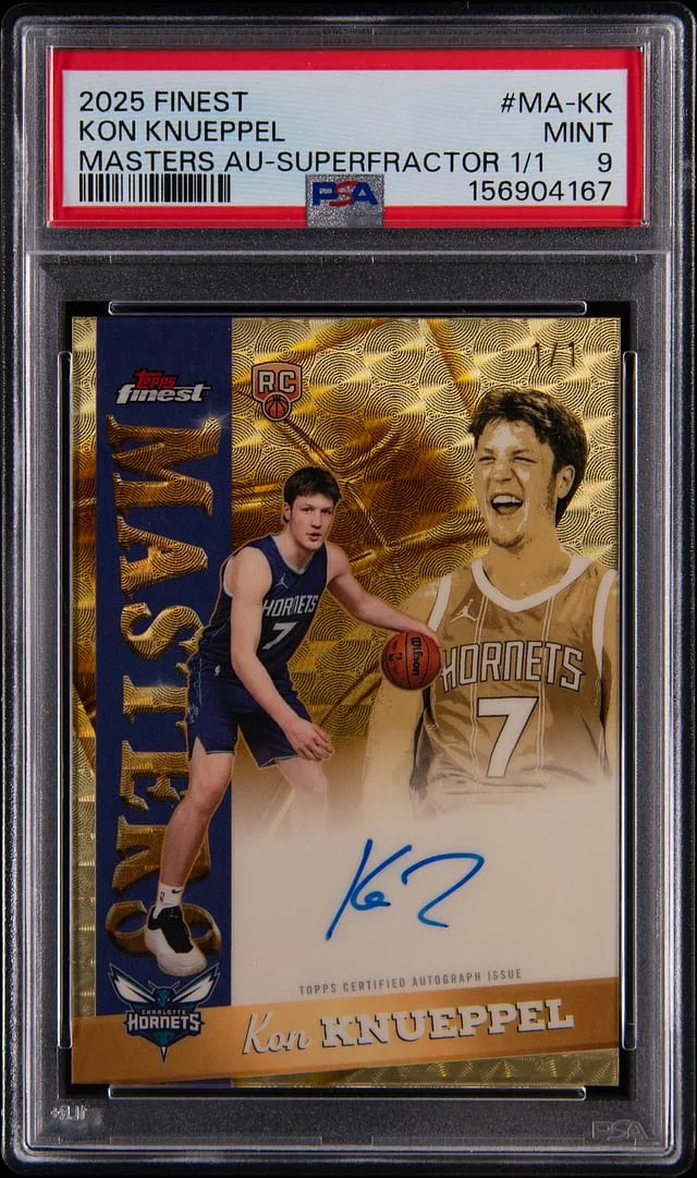 2025-26 Topps Finest Kon Knueppel Masters Autograph SuperFractor #MA-KK card image