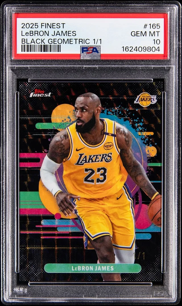 2025-26 Topps Finest LeBron James SuperFractor Uncommon #165 card image
