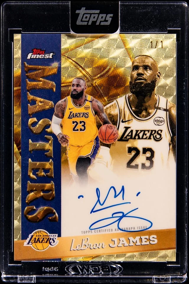 2025-26 Topps Finest LeBron James Masters Autographs SuperFractor #MA-LBJ card image