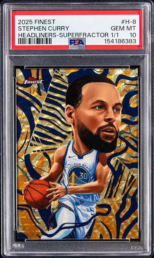 2025-26 Topps Finest Stephen Curry Headliners SuperFractor #H-8 card image