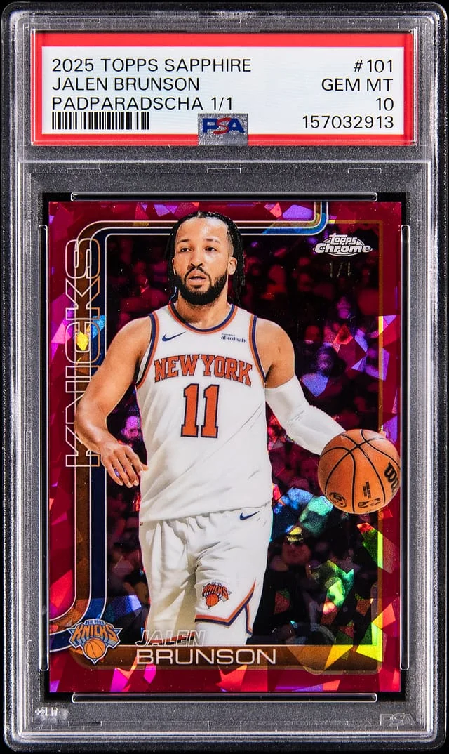 2025-26 Topps Jalen Brunson Sapphire Padparadscha #101 card image