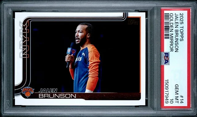 2025-26 Topps Jalen Brunson Golden Mirror SP Image Variation #14 card image