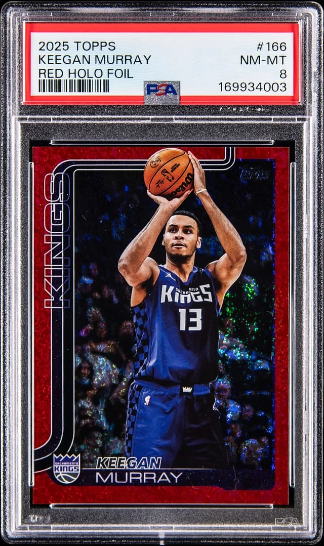 2025-26 Topps Keegan Murray Red Holo Foil #166 card image