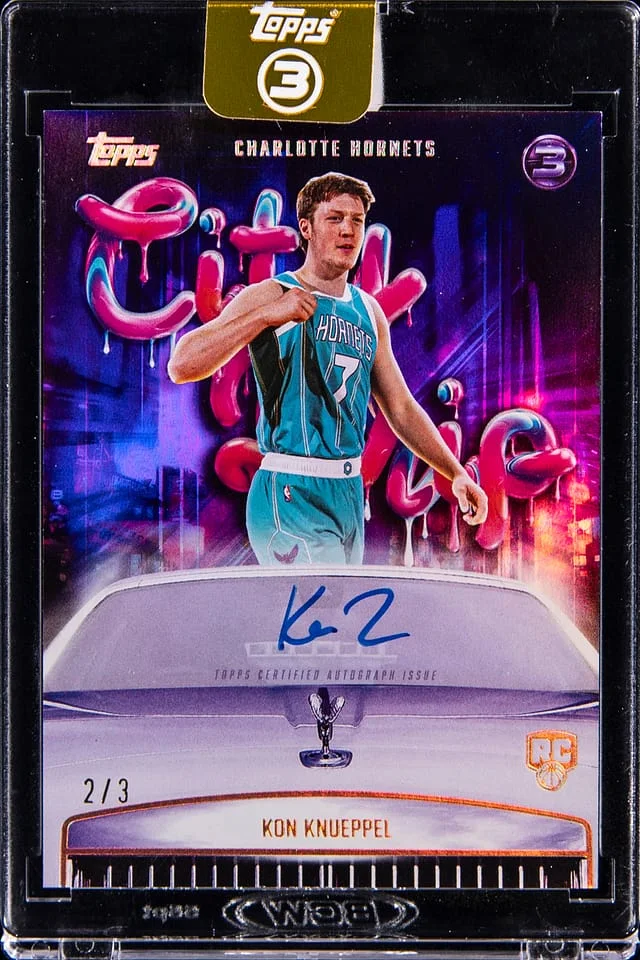 2025-26 Topps Kon Knueppel 3 City Drip Signatures Holo Gold #CD-KK card image