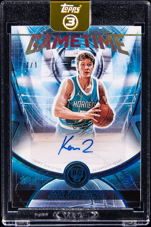 2025-26 Topps Kon Knueppel 3 Game Time Graphs Platinum #GT-KK card image