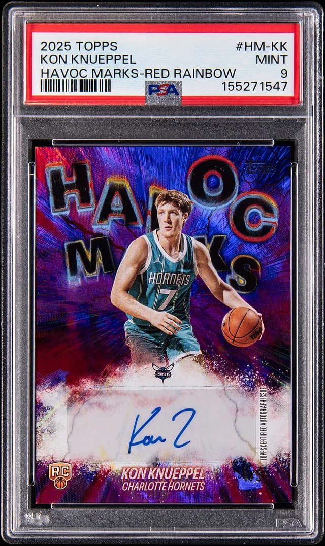2025-26 Topps Kon Knueppel Havoc Marks Red Rainbow #HM-KK card image
