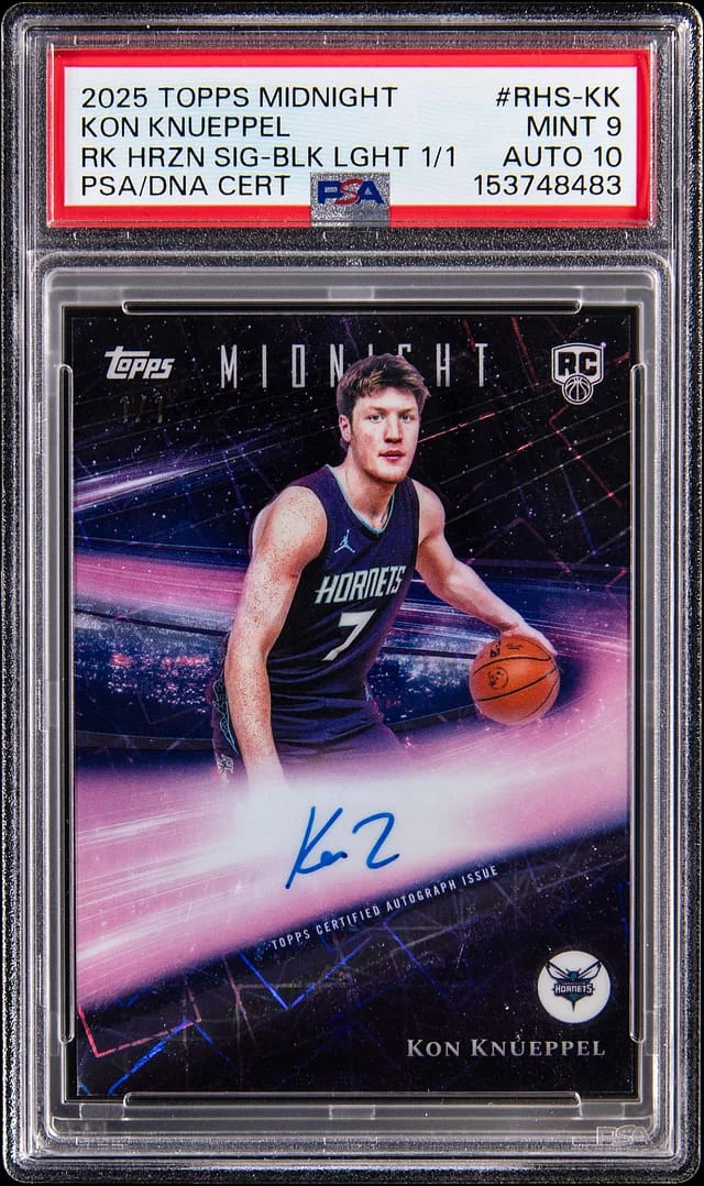 2025-26 Topps Kon Knueppel Midnight Horizon Signatures Black Light #RHS-KK card image