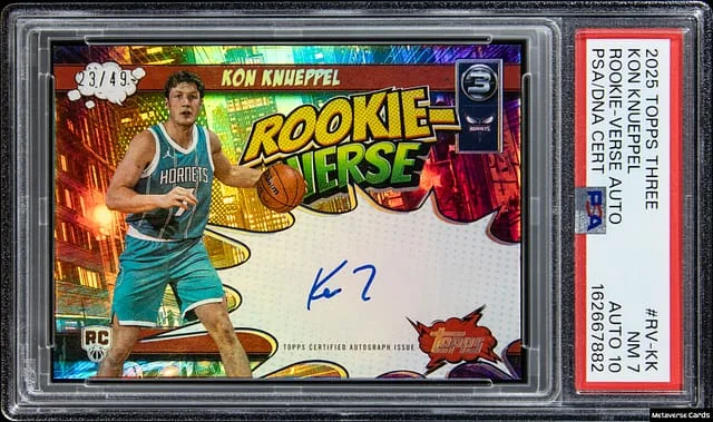 2025-26 Topps Kon Knueppel Three -Verse Autograph #RV-KK card image