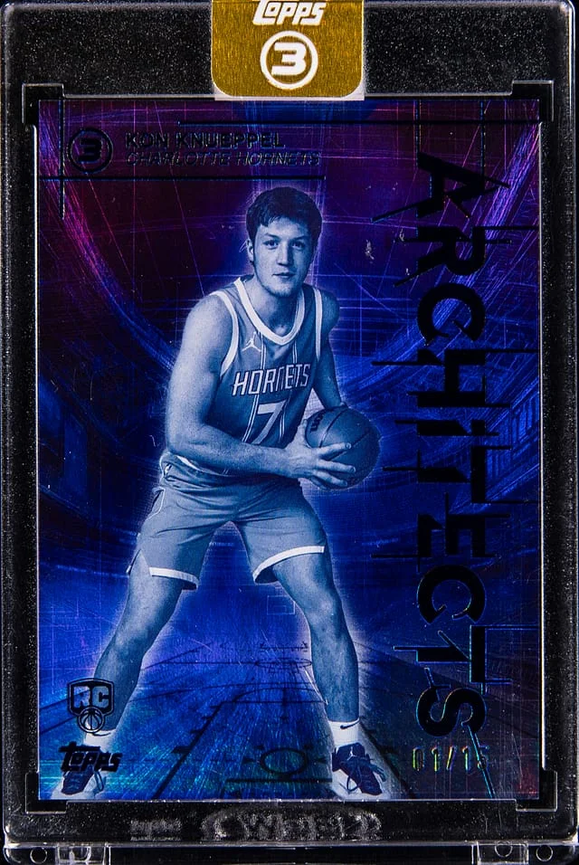 2025-26 Topps Kon Knueppel - Topps Encased 3 Architects Blue #AR-7 card image