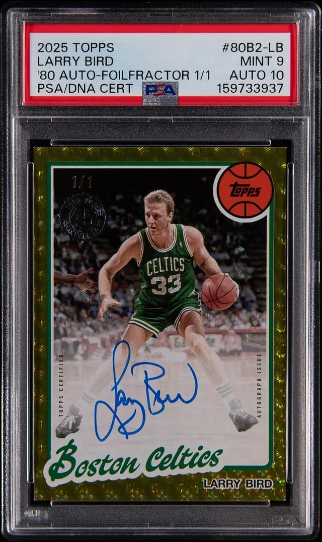 2025-26 Topps Larry Bird 80s Autograph-Foilfractor 1/1 #80B2-LB card image