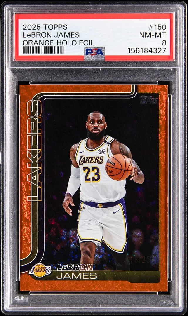 2025-26 Topps LeBron James Orange Holo Foil #150 card image