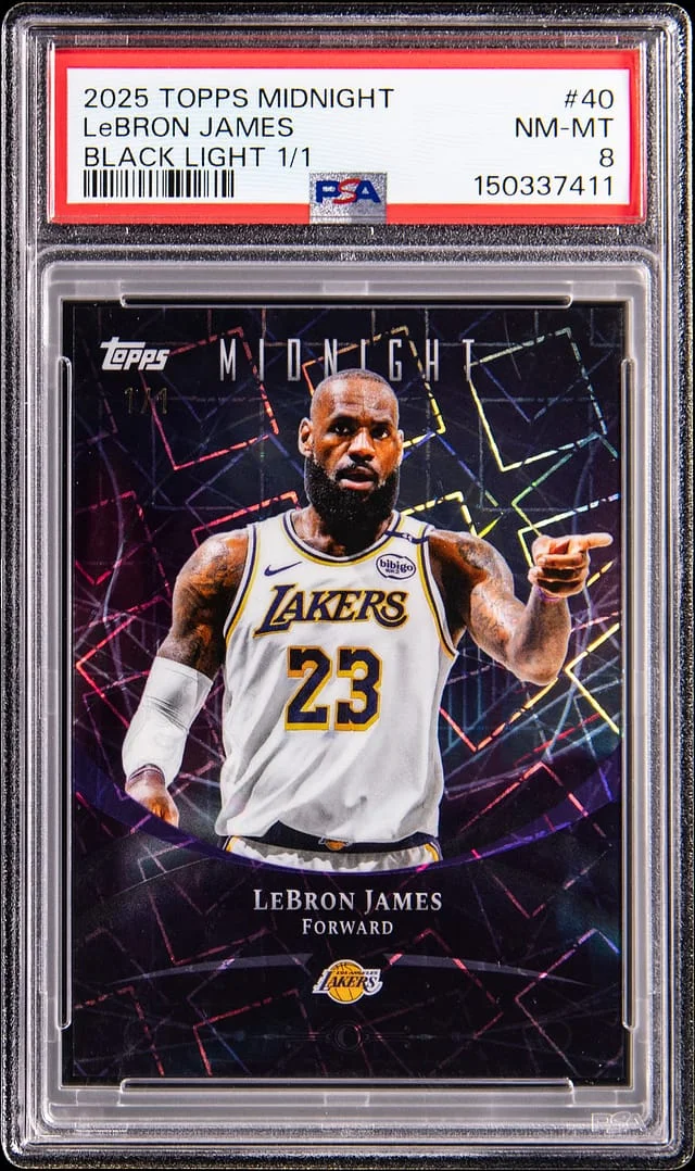 2025-26 Topps LeBron James Midnight Black Light #40 card image