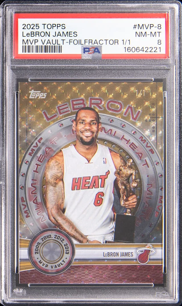 2025-26 Topps LeBron James MVP Vault FoilFractor #MVP-8 card image