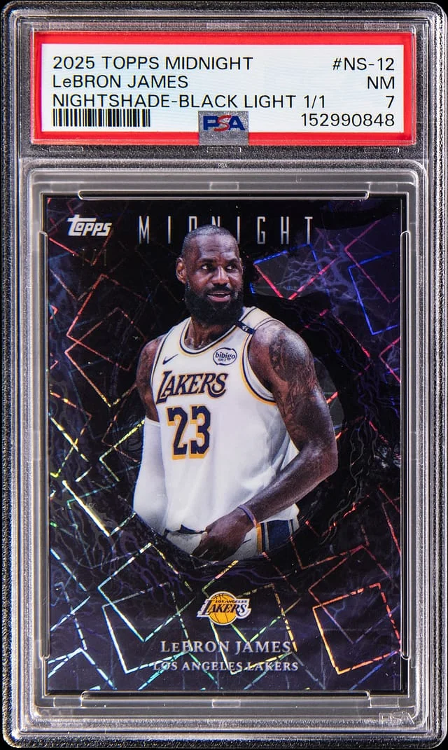 2025-26 Topps LeBron James Midnight Nightshade Black Light #NS-12 card image